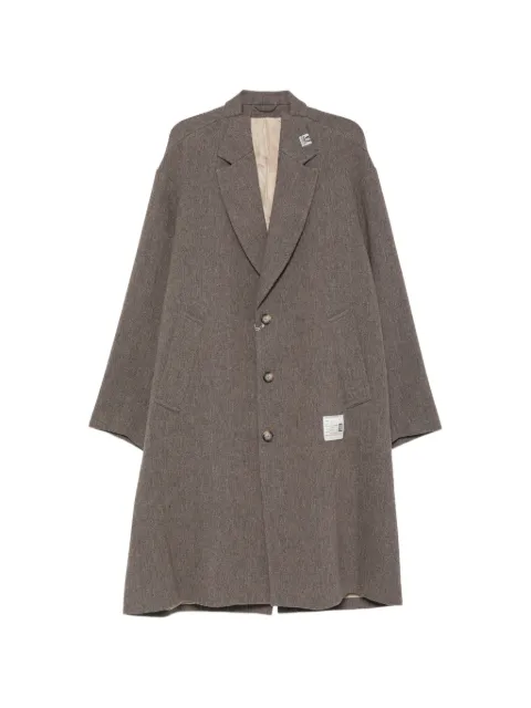 Maison MIHARA YASUHIRO shifted-shoulder overcoat