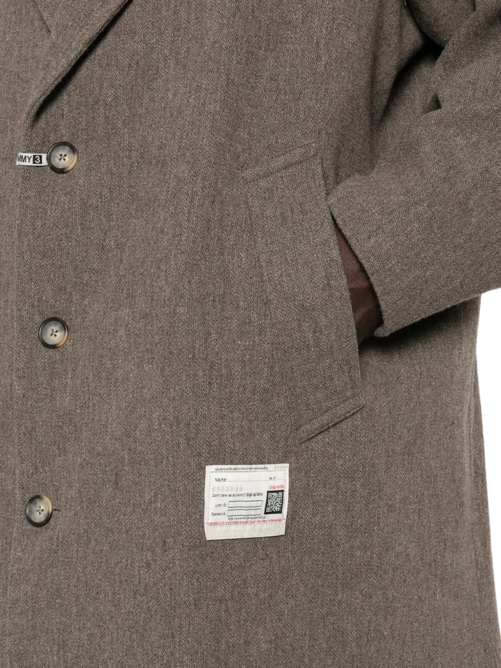 Maison MIHARA YASUHIRO Jas met verschoven schouders Bruin