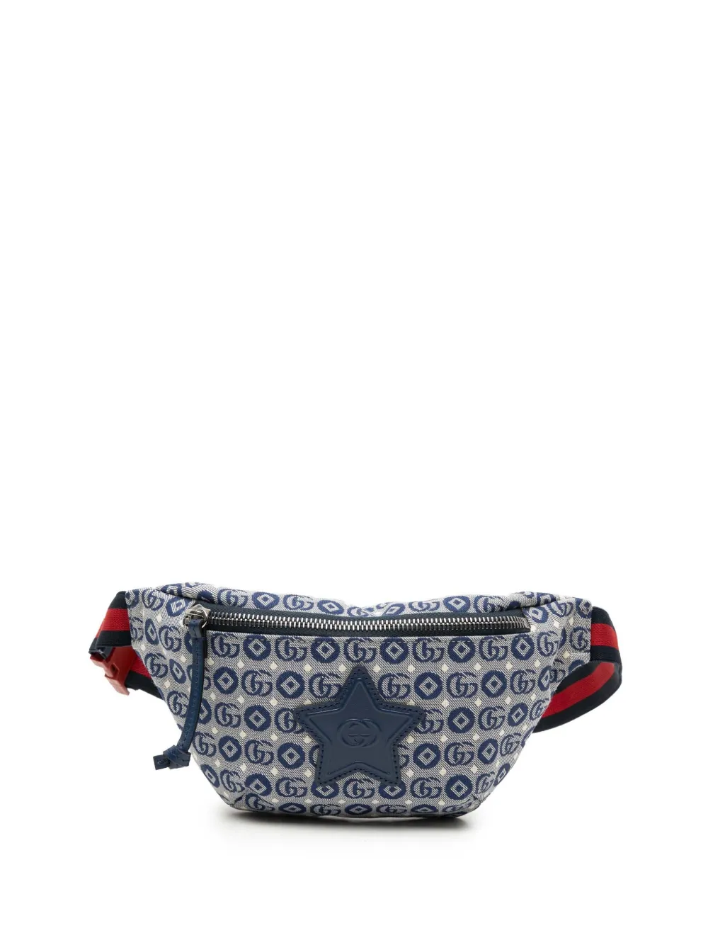 Gucci Pre-Owned 2000-2015 Kids GG Canvas Stars Web belt bag - Blu