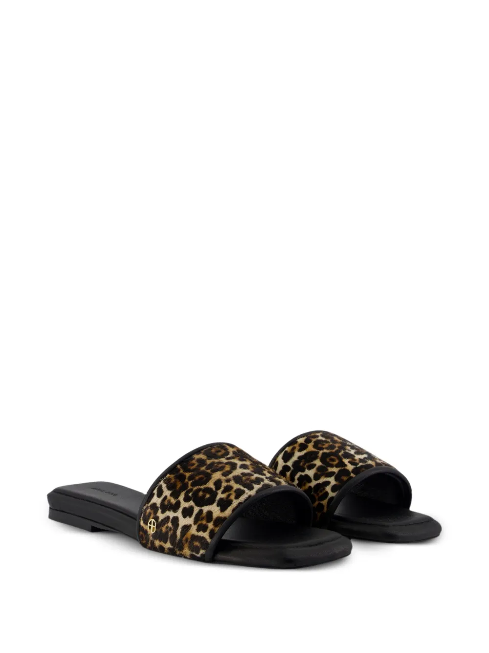  Anine Bing Leopard Open Toe Sandals - Neutrals 