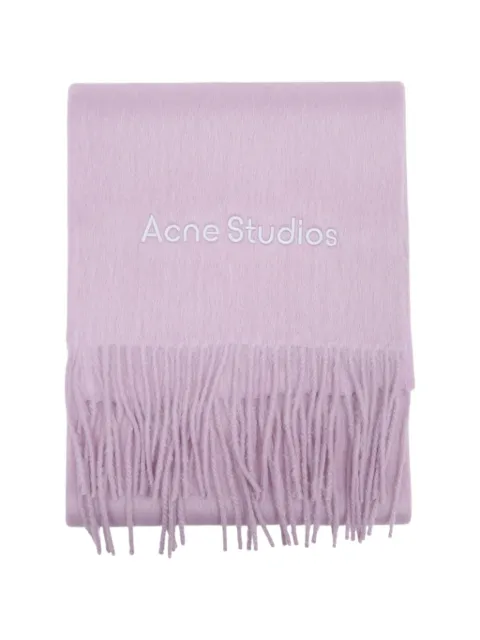Acne Studios logo-lettering fringed scarf