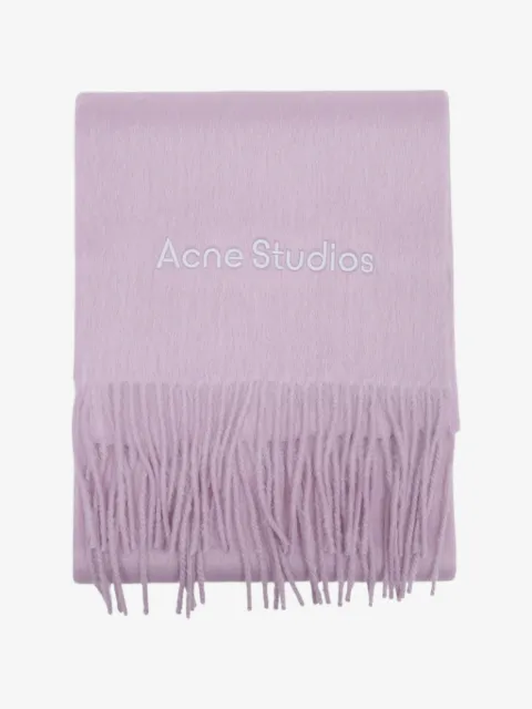 Acne Studios logo-lettering fringed scarf