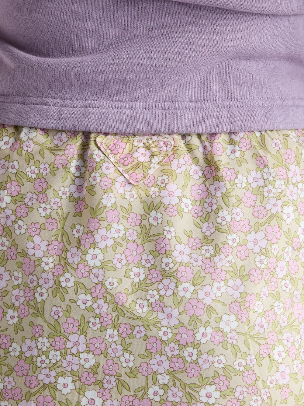 Prada Re-Nylon midi-rok met bloemenprint Roze