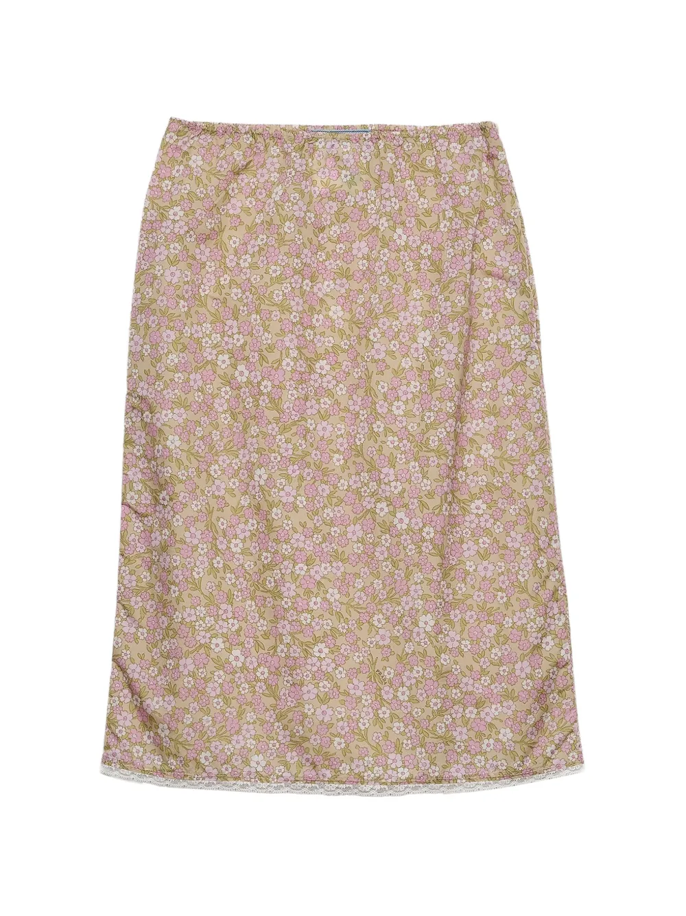 Prada - floral-print Re-Nylon midi-skirt - dames - polyamide