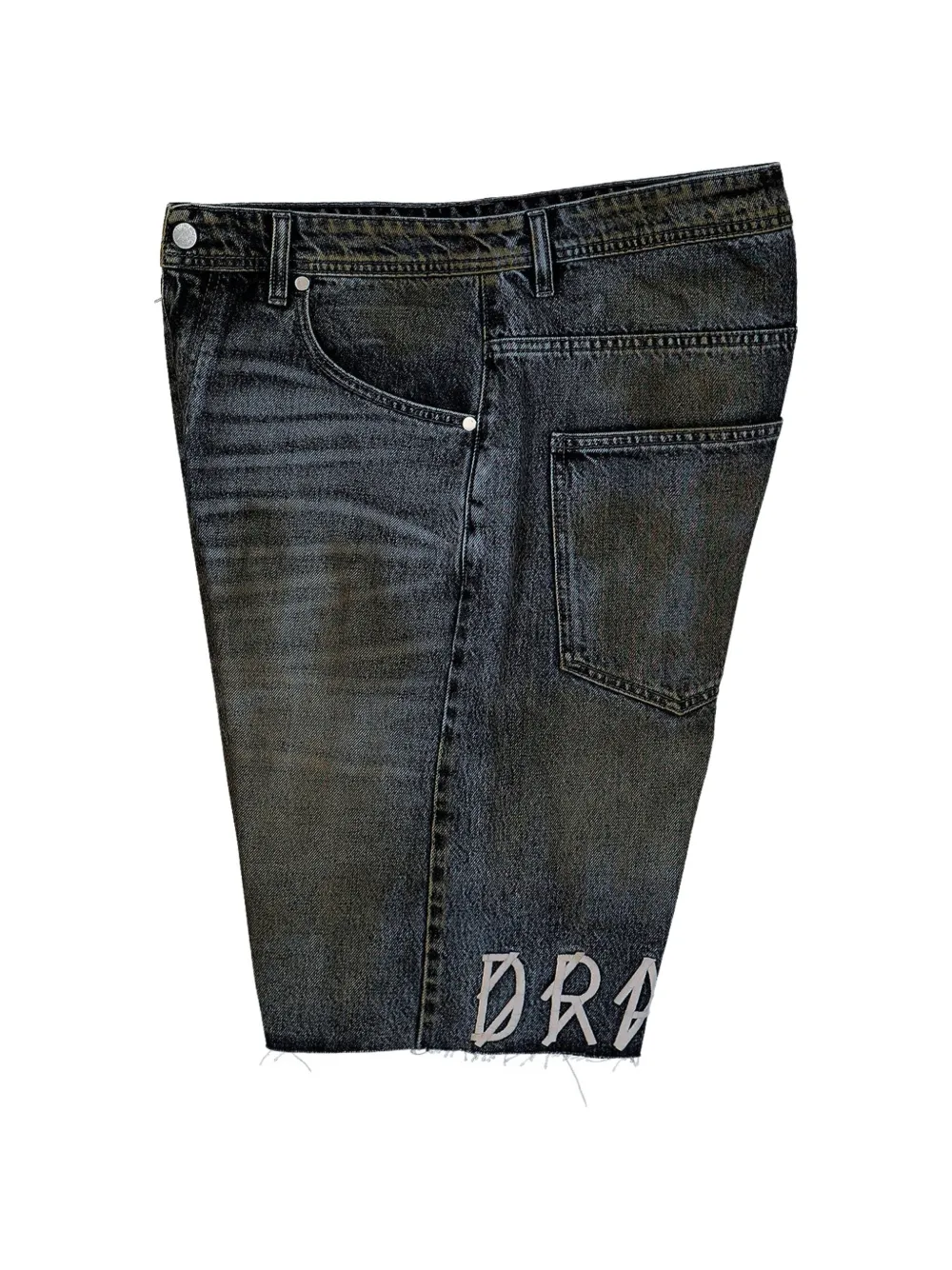  44 Label Group Frayed-hem Wide-leg Shorts - Black 