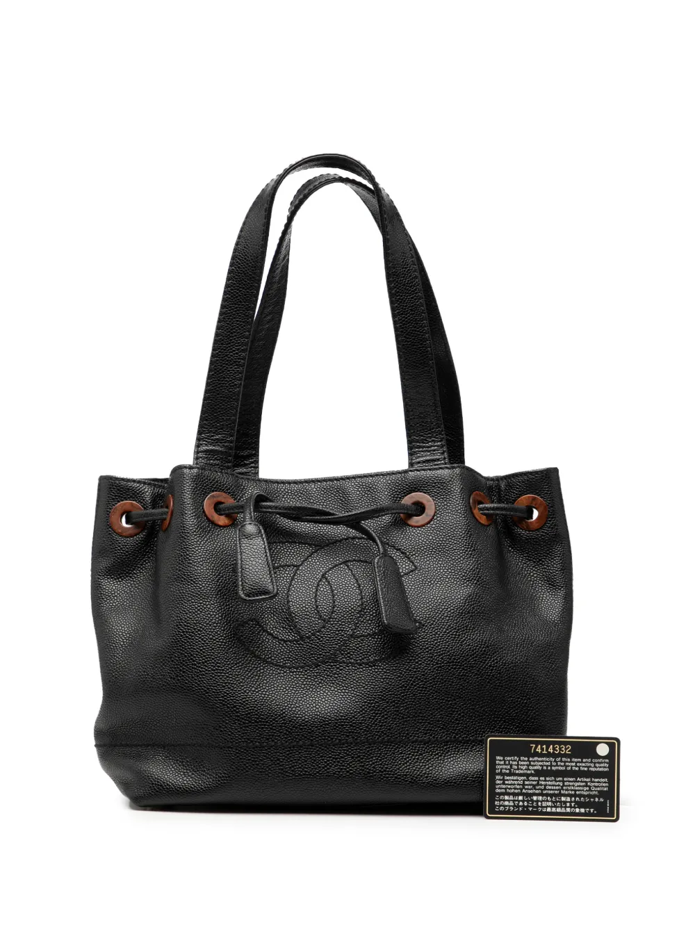 2002-2003 Cc Caviar Drawstring Tote Bag