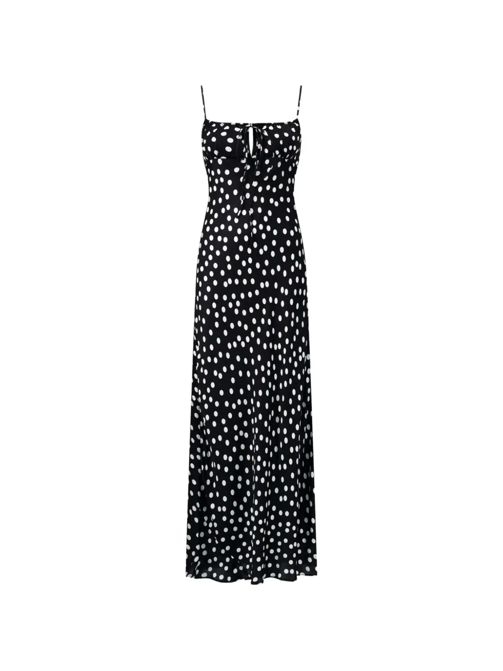 Leslie Amon polka-dot maxi dress - Nero