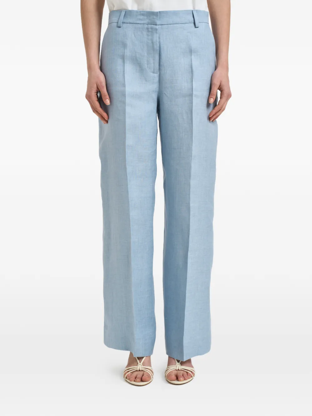 Weekend Max Mara Linnen pantalon Blauw