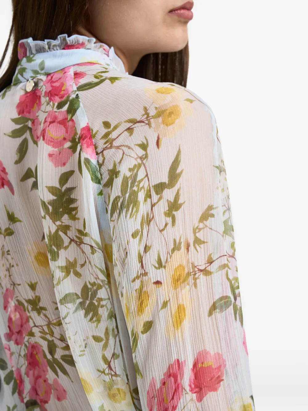 LIU JO Shirt met bloemenprint Blauw
