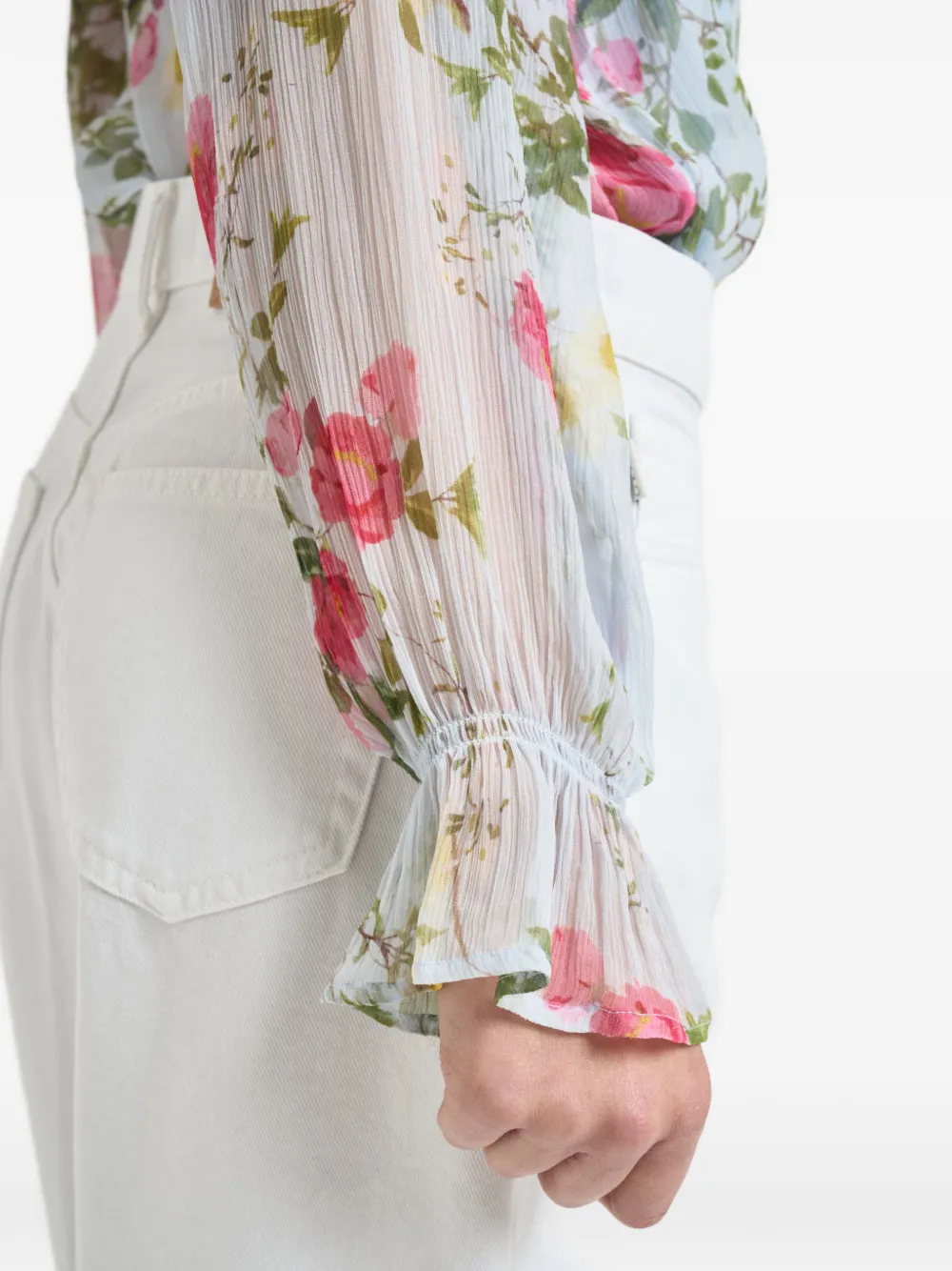 LIU JO Shirt met bloemenprint Blauw