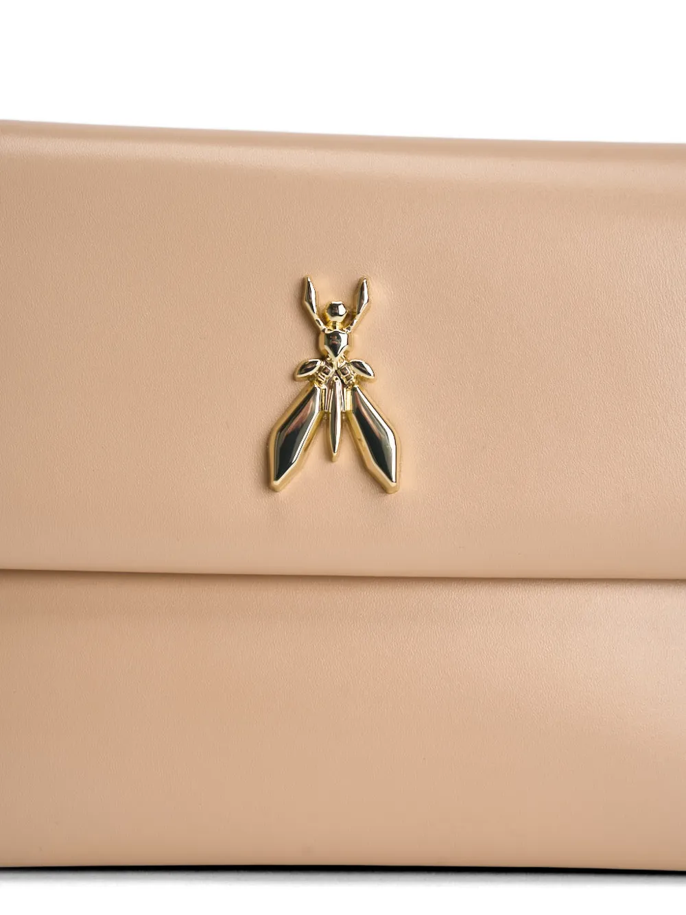 Patrizia Pepe Clutch met logodetail Beige