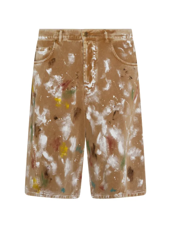 Moschino アブストラクトパターン ショートパンツ | ニュートラル