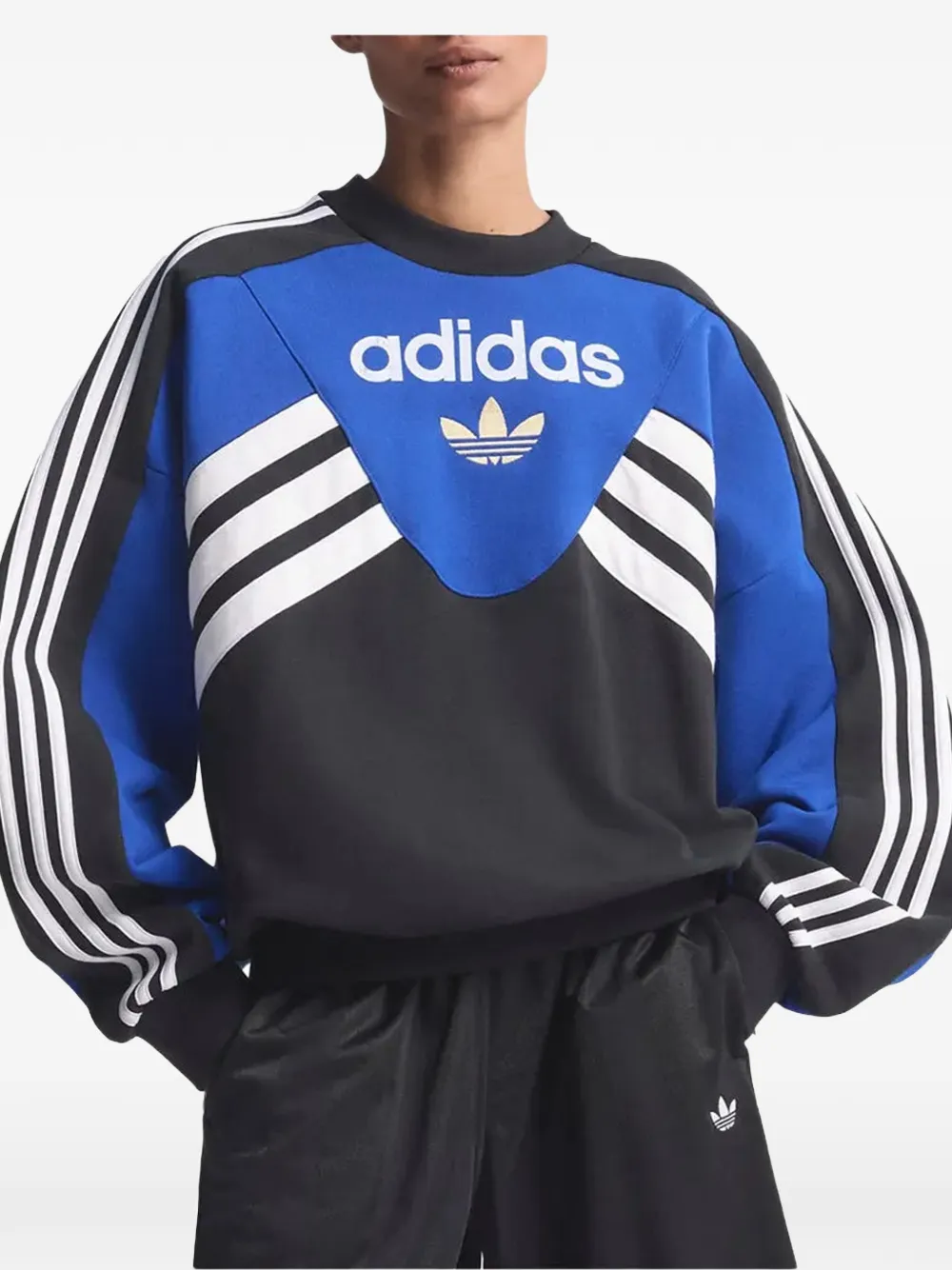 adidas Sweater met ronde hals Zwart