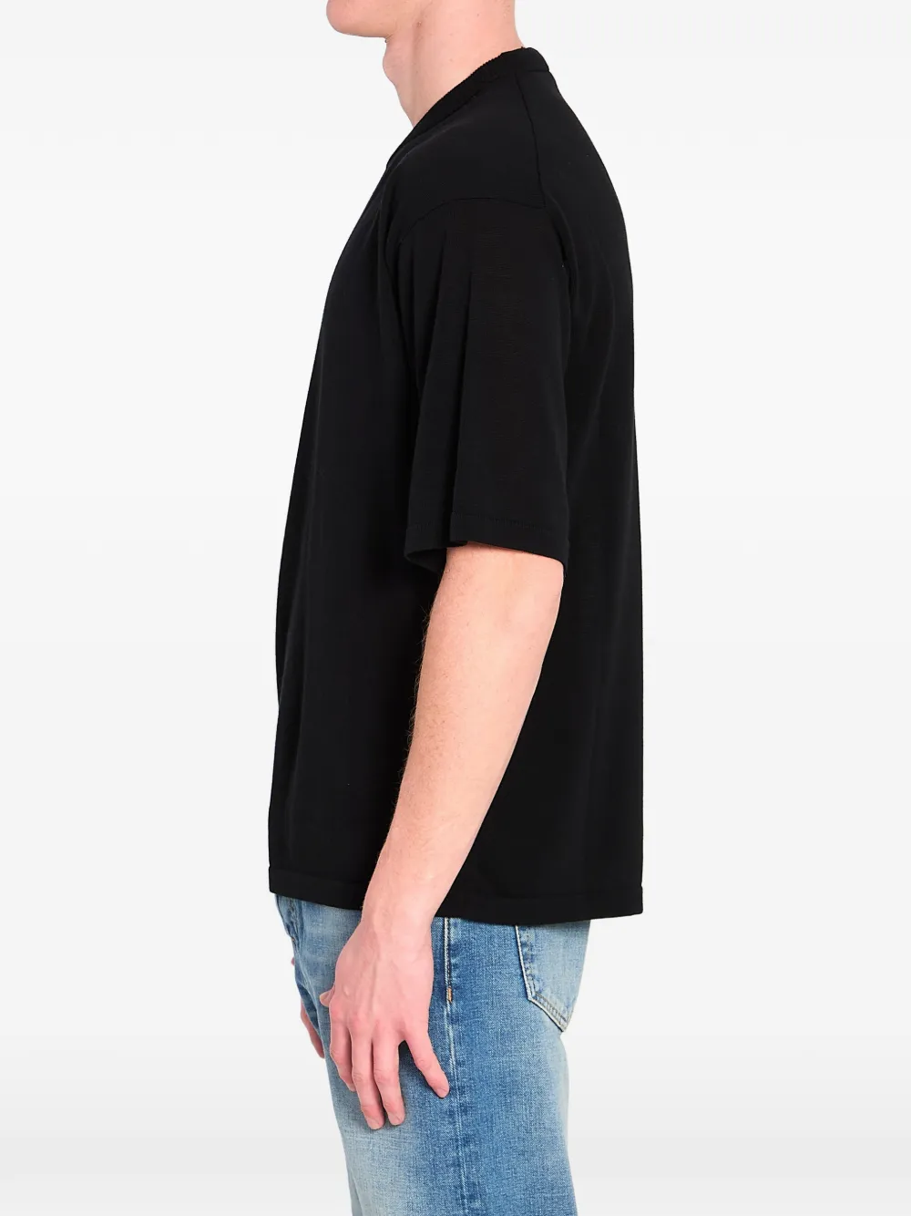 Roberto Collina T-shirt met ronde hals Zwart