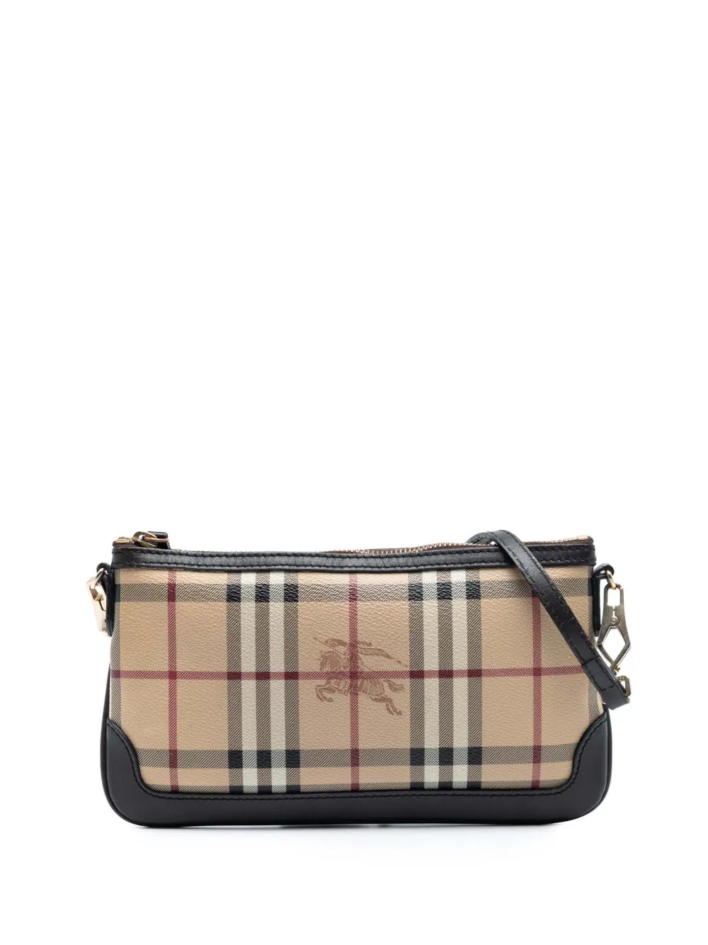 Burberry Pre-Owned 2000-2017 Haymarket Check Coated Canvas Peyton crossbody bag - Braun