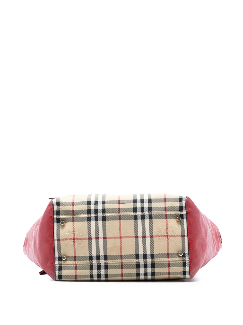 2000-2017 Small Haymarket Check Canvas And Leather Canterbury Tote Bag