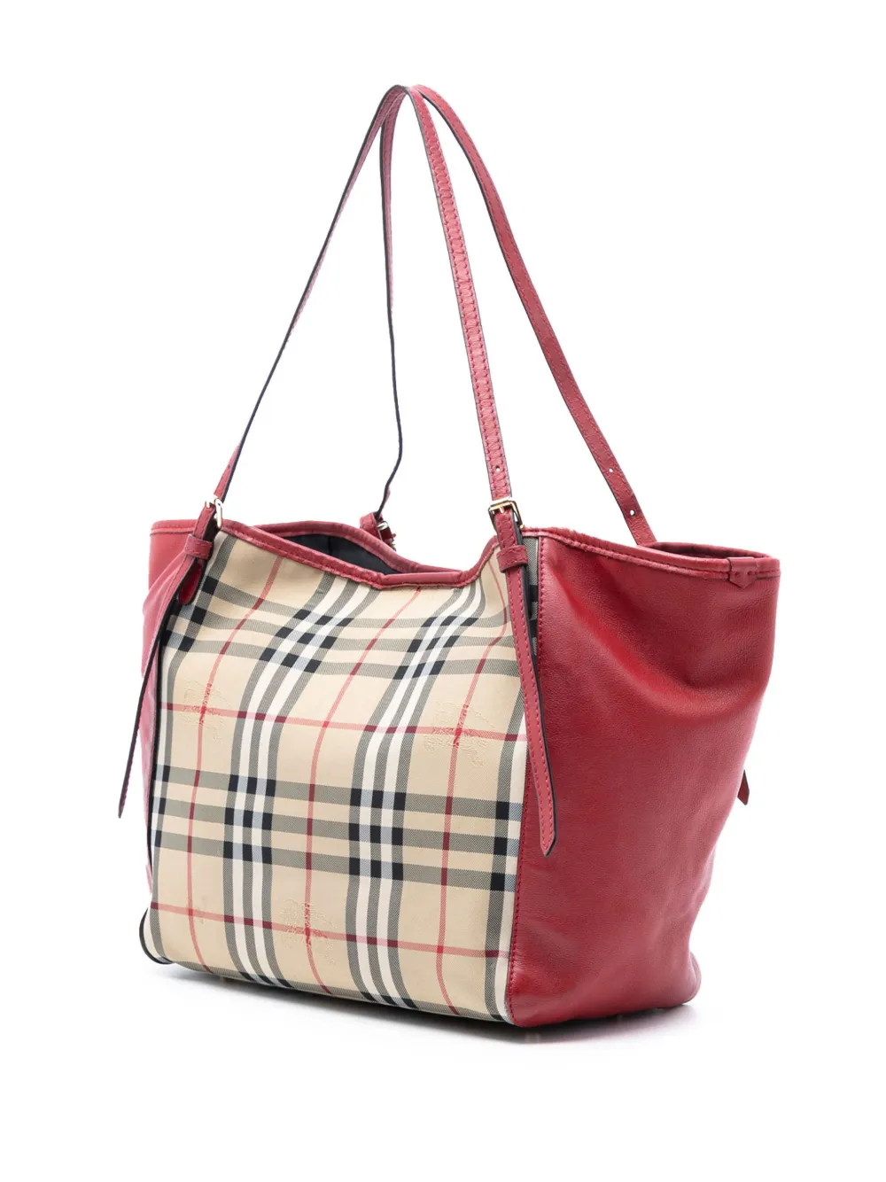 2000-2017 Small Haymarket Check Canvas And Leather Canterbury Tote Bag