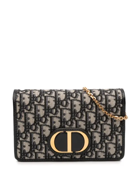 Christian Dior Pre-Owned 2020 Oblique Canvas 30 Montaigne 2 in 1 Pouch satchel