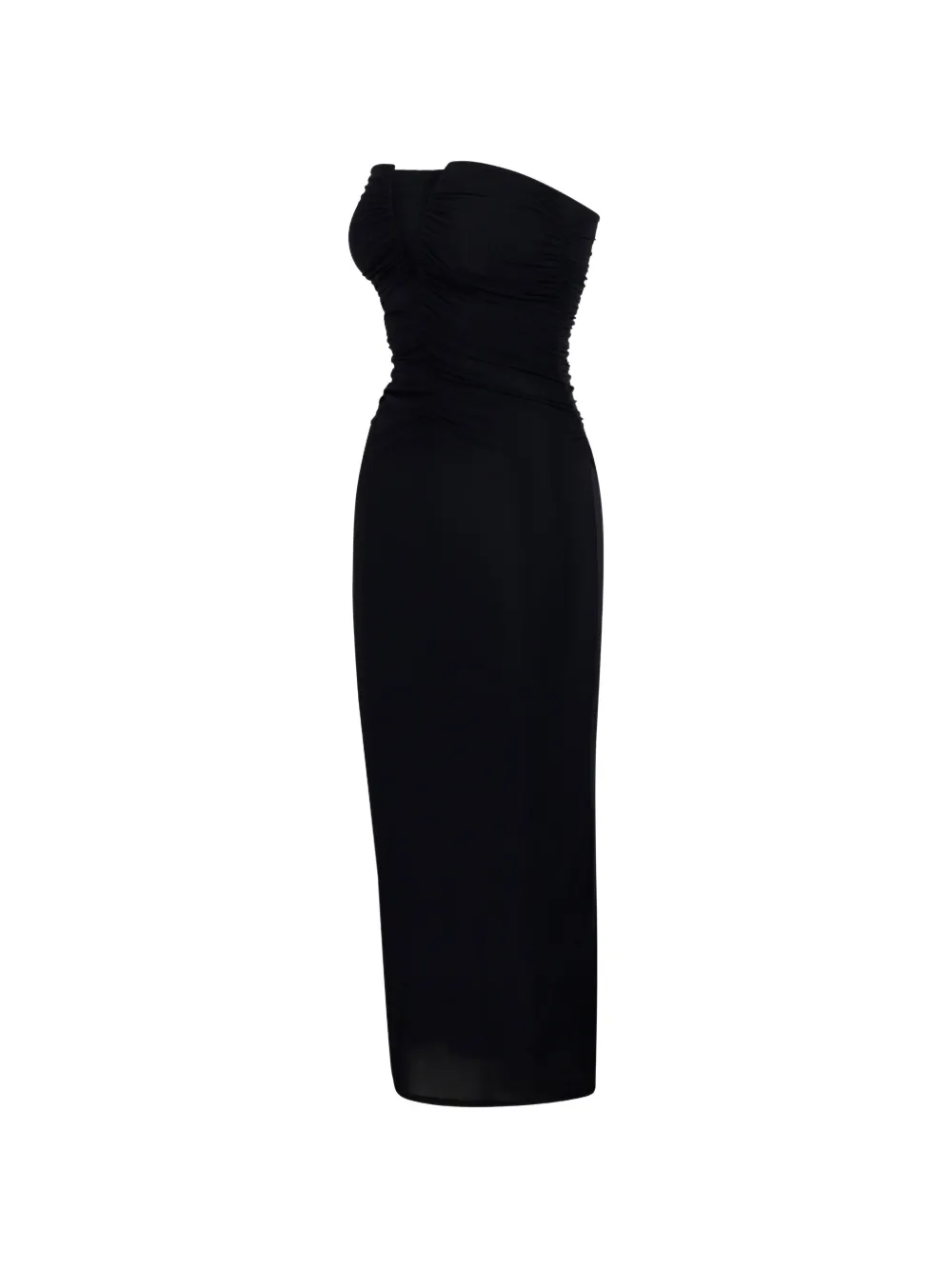  Amazuìn Ruched Strapless Dress - Black 