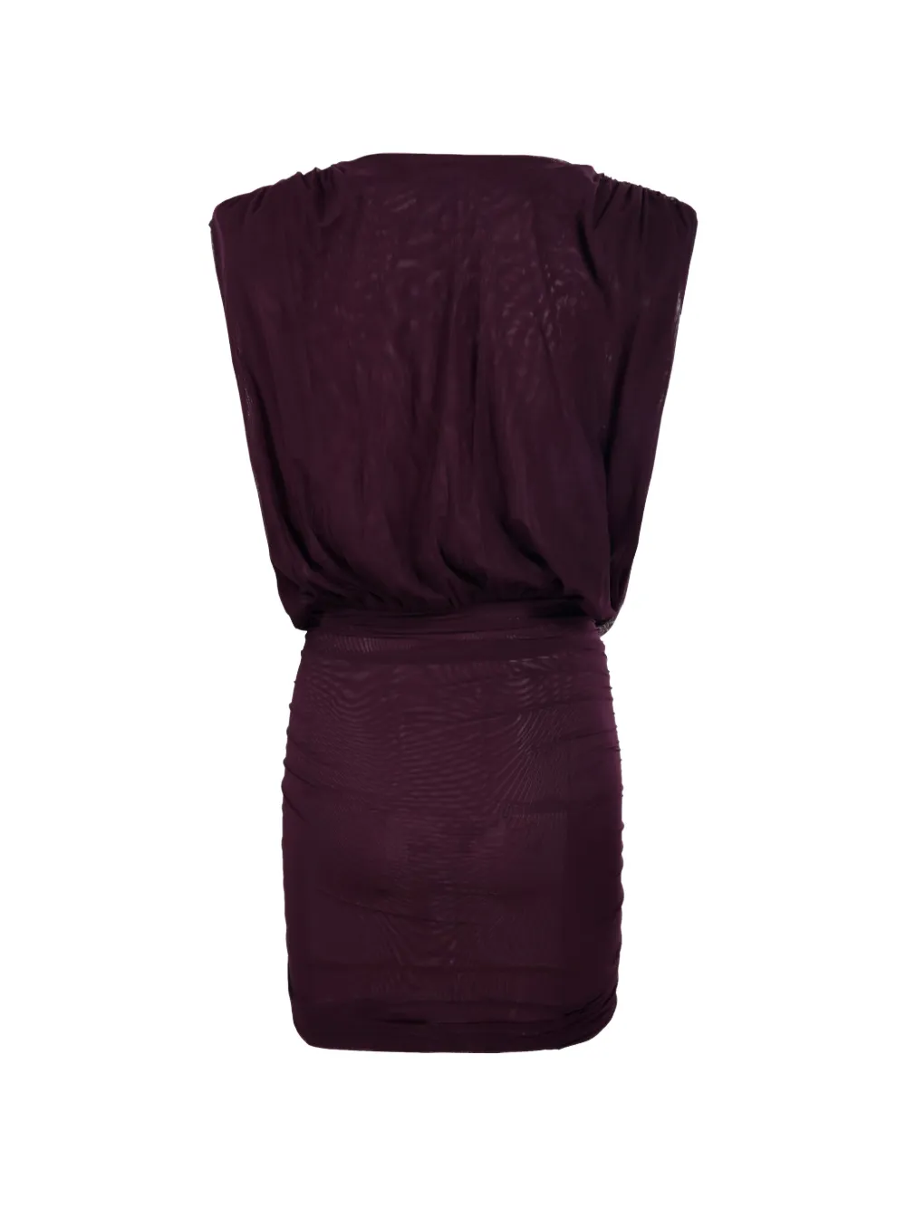  Amazuìn Candice V-neck Draped Mini Dress - Red 