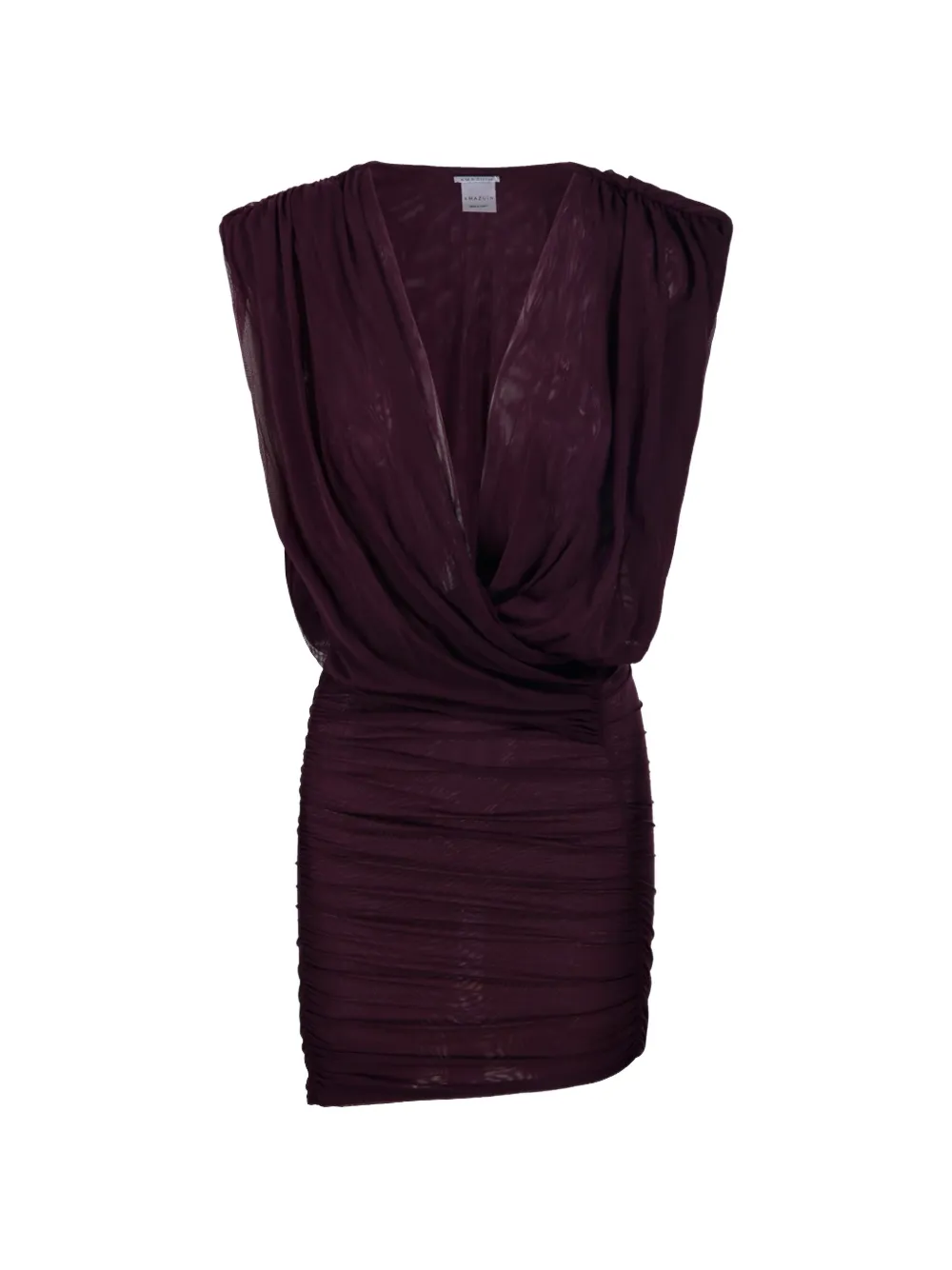 Amazuìn Candice V-neck draped mini dress - Red