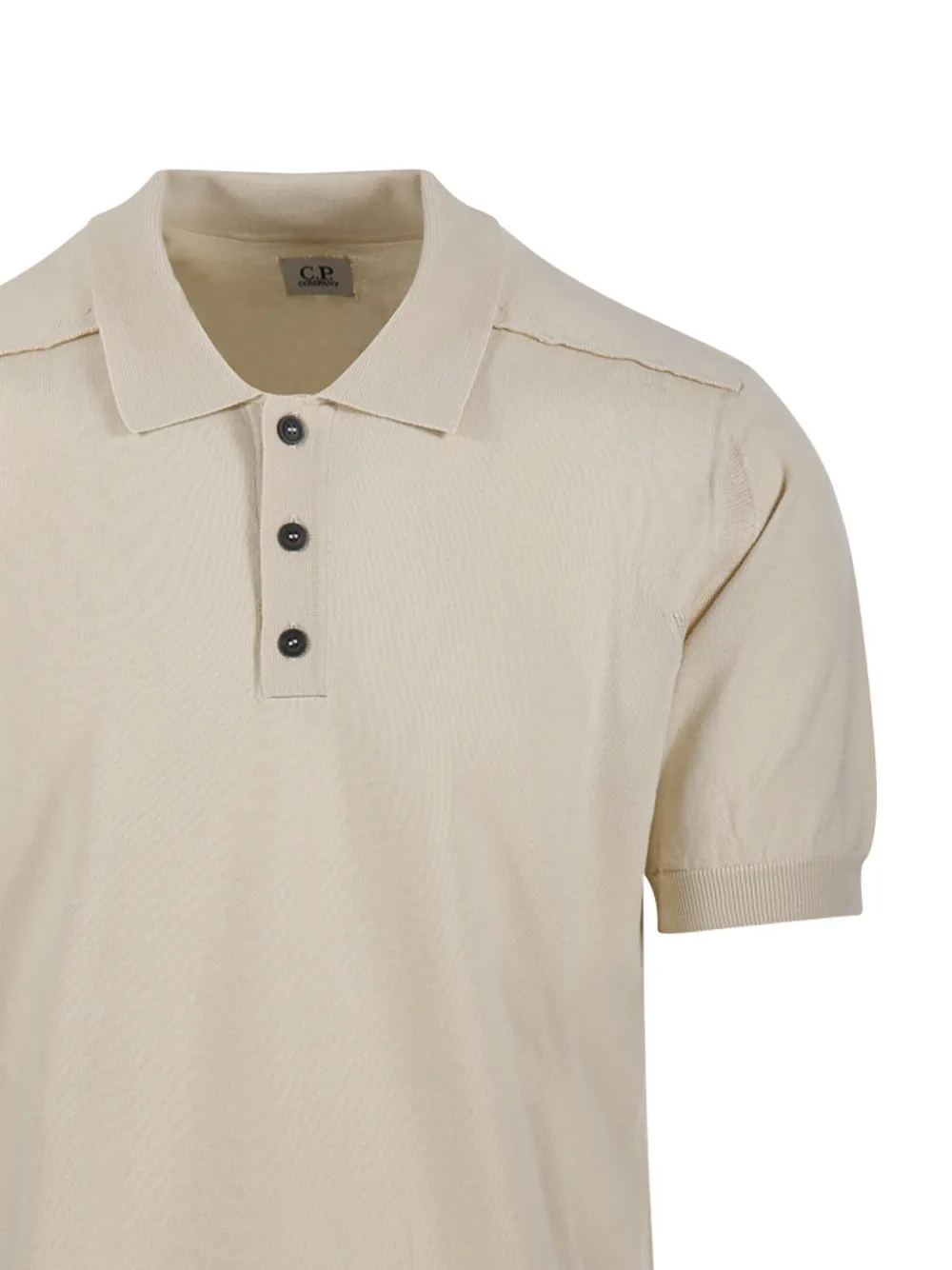 C.P. Company Gebreid vest met knopen en korte mouwen Beige