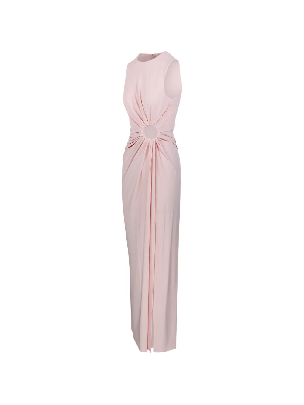 Ring-Detail Draped Maxi Dress