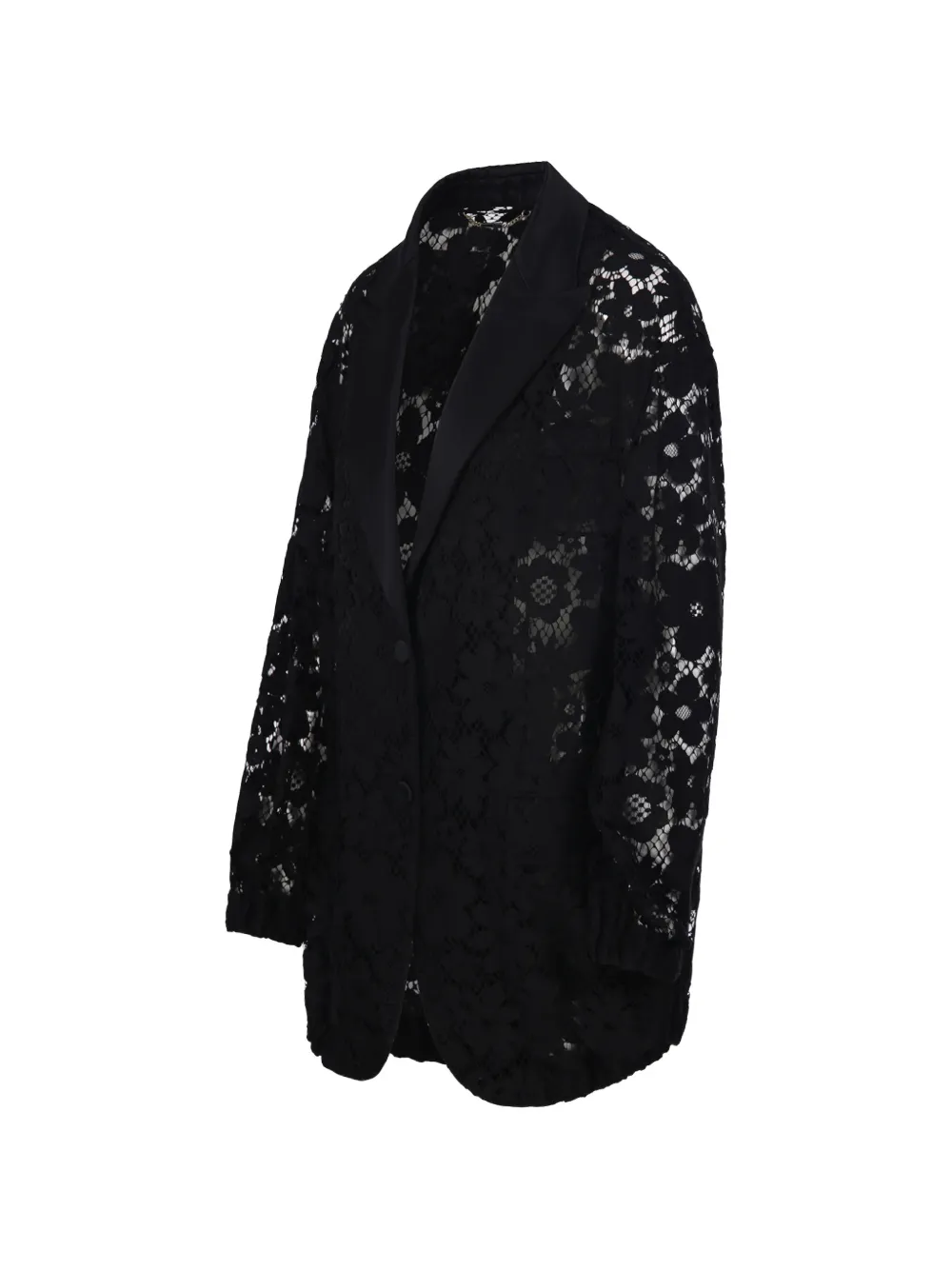  Fendi Floral-lace Jacket - Black 