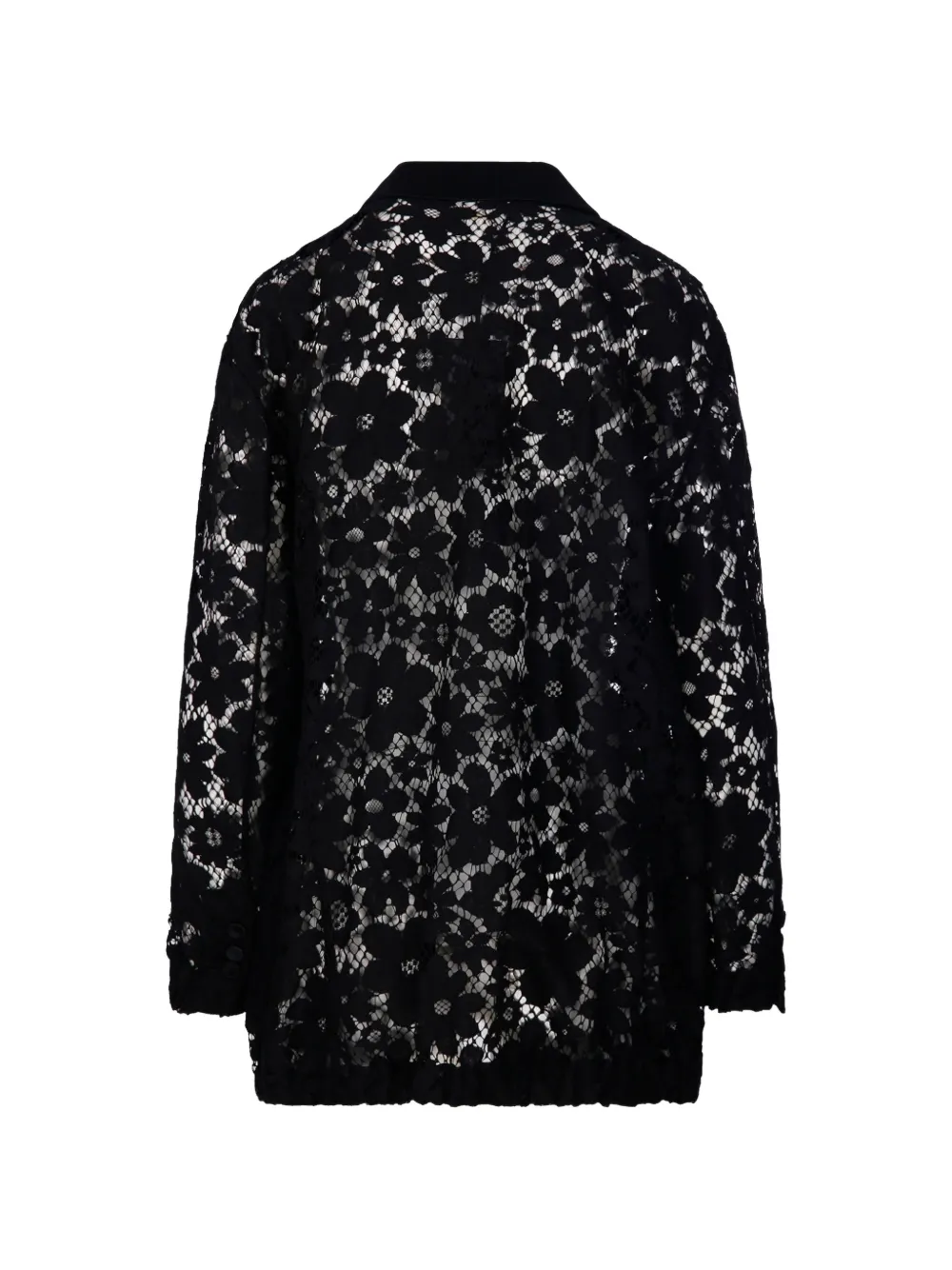  Fendi Floral-lace Jacket - Black 