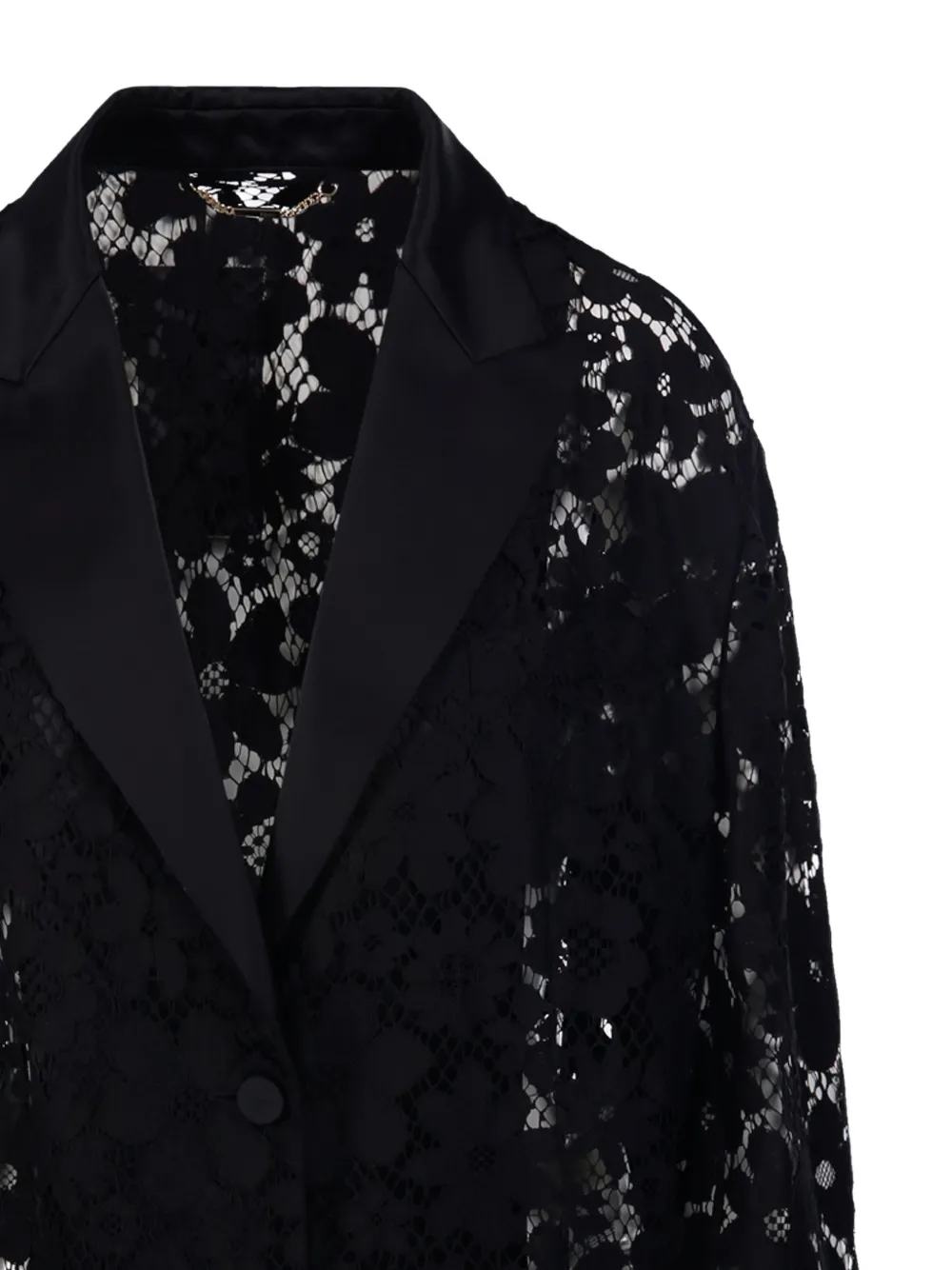 FENDI Jack met bloemenkant Zwart