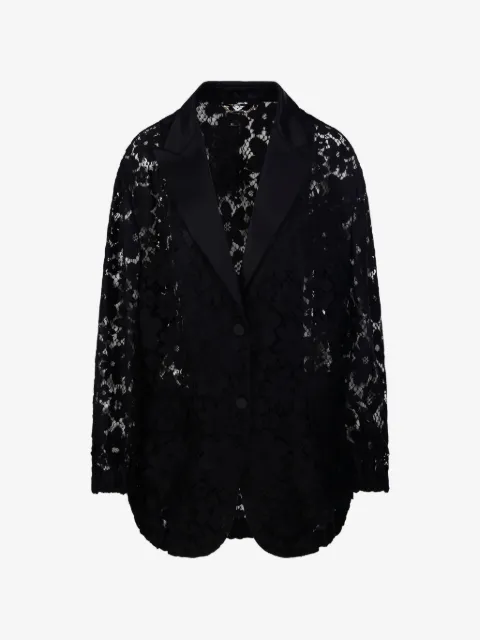 FENDI chamarra con encaje floral