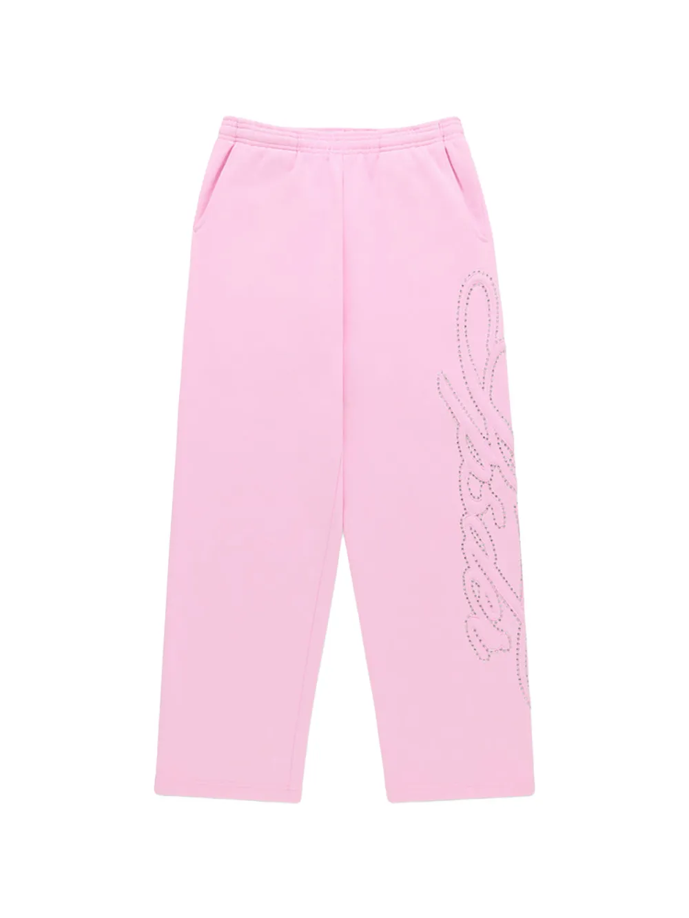SP5DER rhinestone-embellished track pants - Rosa