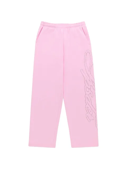 SP5DER rhinestone-embellished track pants