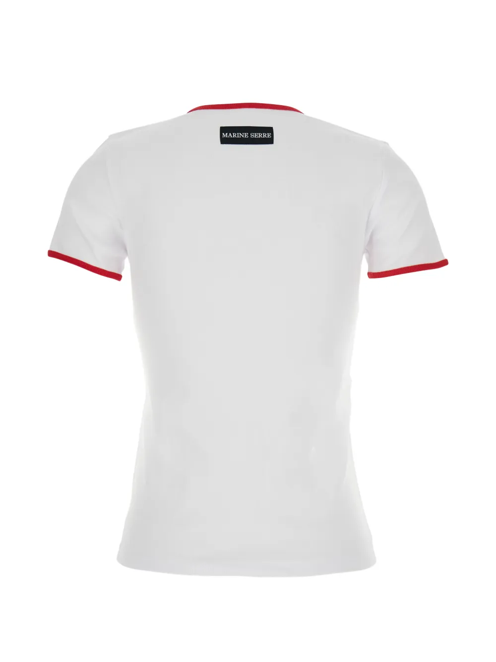 Marine Serre Embroidered Trim T-shirt | White | FARFETCH