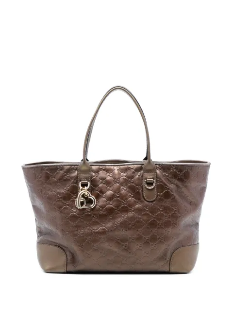 Gucci Pre-Owned sac cabas Heart Bit à motif Guccissima métallisé (2016-2026)