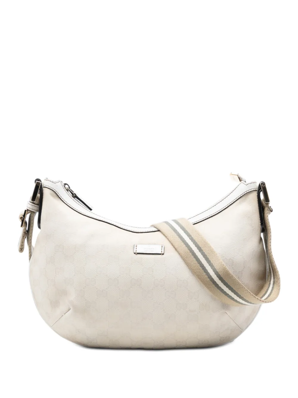 Gucci Pre-Owned 2016-2026 GG Canvas Web crossbody bag - Bianco
