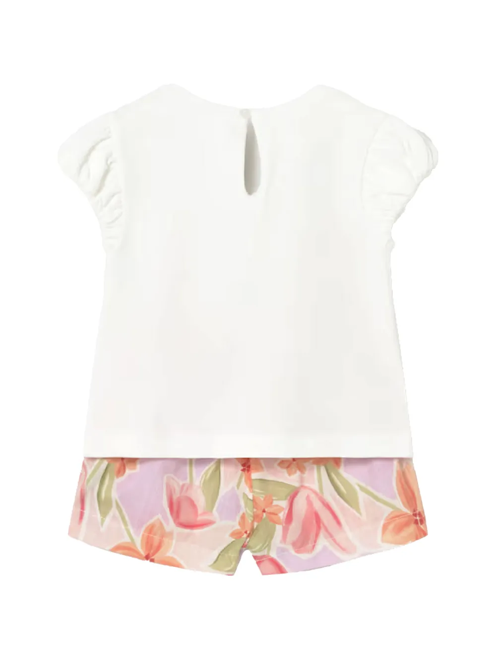  Mayoral Floral Short Set - White 