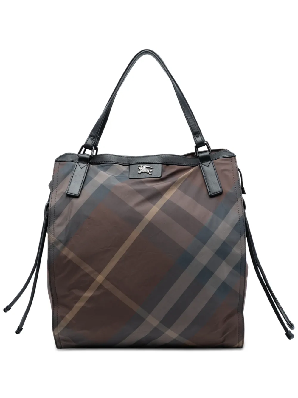 Burberry Pre-Owned 2000-2017 Supernova Check Nylon Buckleigh tote bag - Marrone