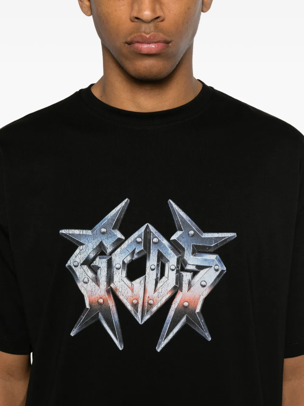 GCDS Bulletproof T-shirt met logoprint Zwart