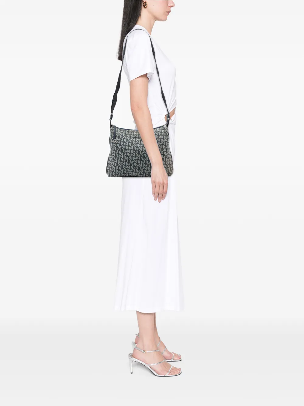 Dior Pre-owned 2011 Diorissimo Trotter Canvas Crossbody Bag in Blue, view 2