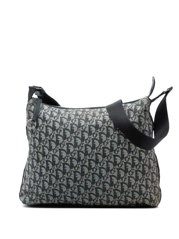 Dior Pre-owned 2011 Diorissimo Trotter Canvas Crossbody Bag in Blue