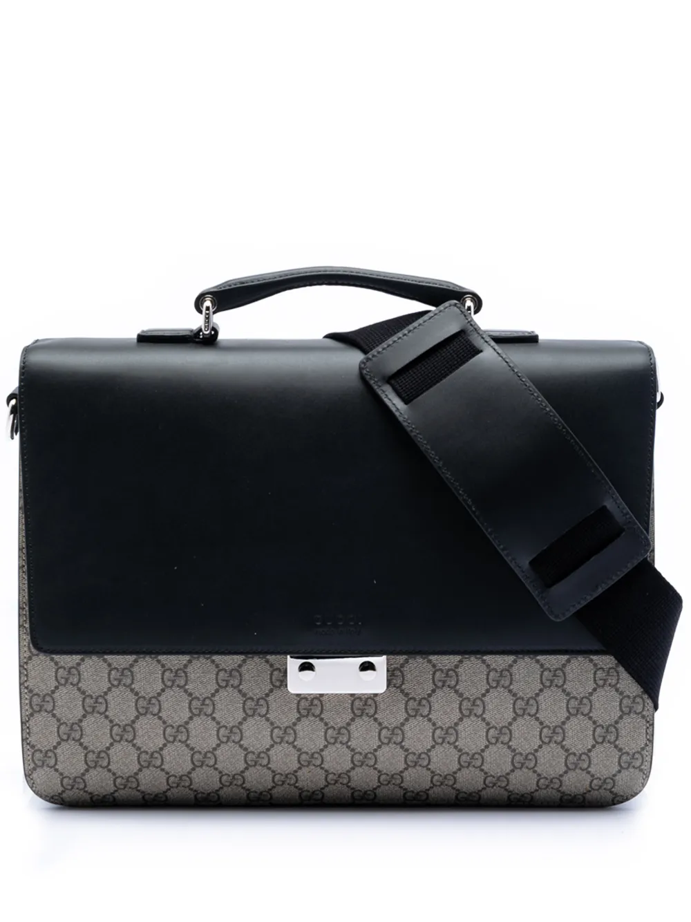 Gucci Pre-Owned 2016-2025 GG Supreme Briefcase business bag - Marrone