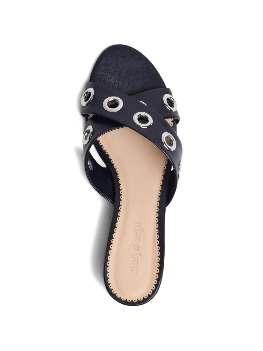 Cinq A Sept Maya sandalen met kruisbandjes en hak Blauw