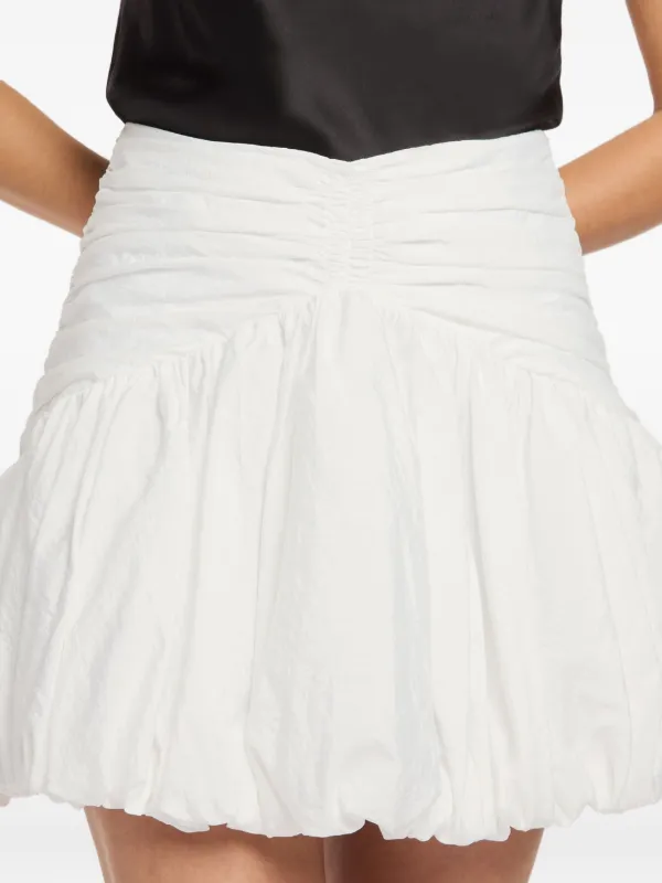 Cinq A Sept Kaldi Ruched Bubble Skirt | White | FARFETCH
