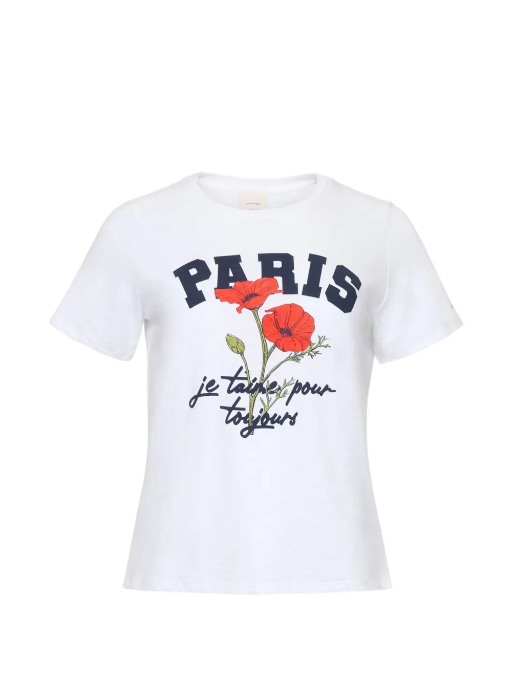 Cinq A Sept Paris Poppies Shrunken T-shirt - Bianco
