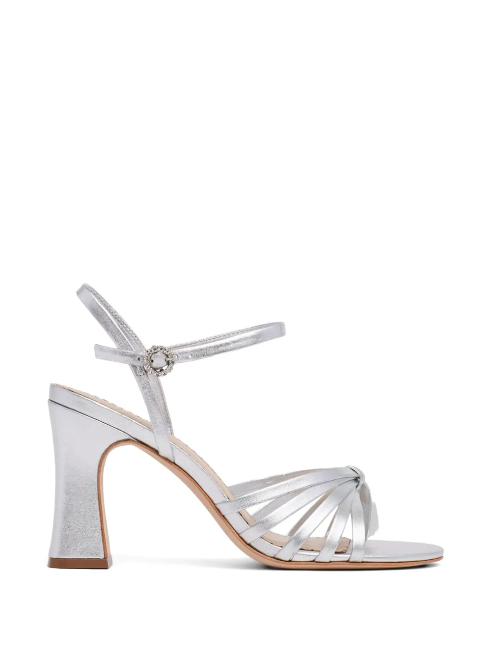 Cinq A Sept Logan metallic heeled sandals - Argento