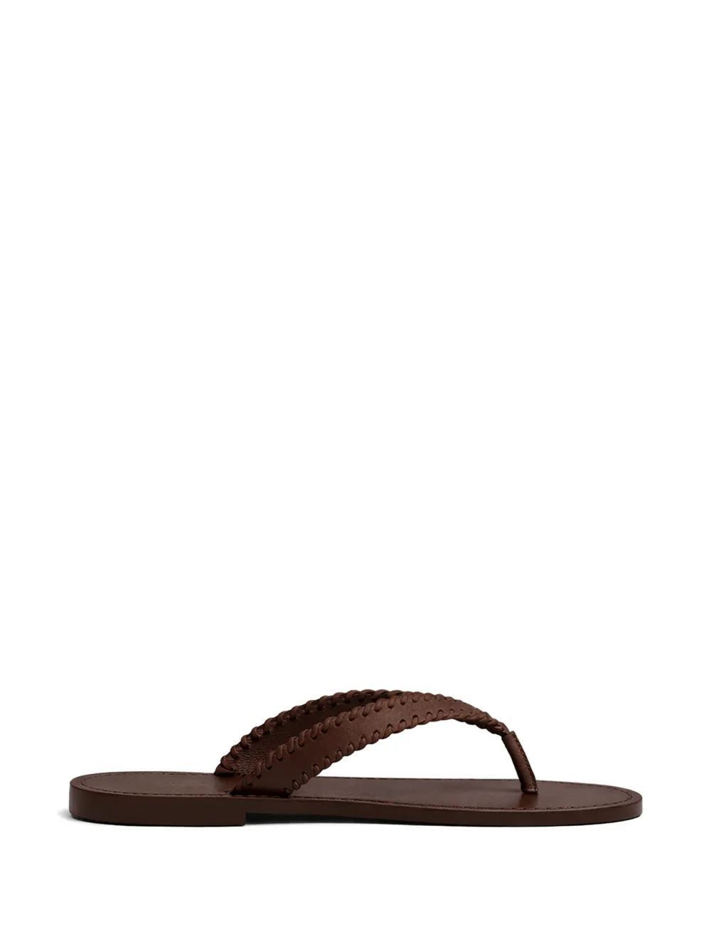 Cinq A Sept Jessica leather flat sandals - Brown