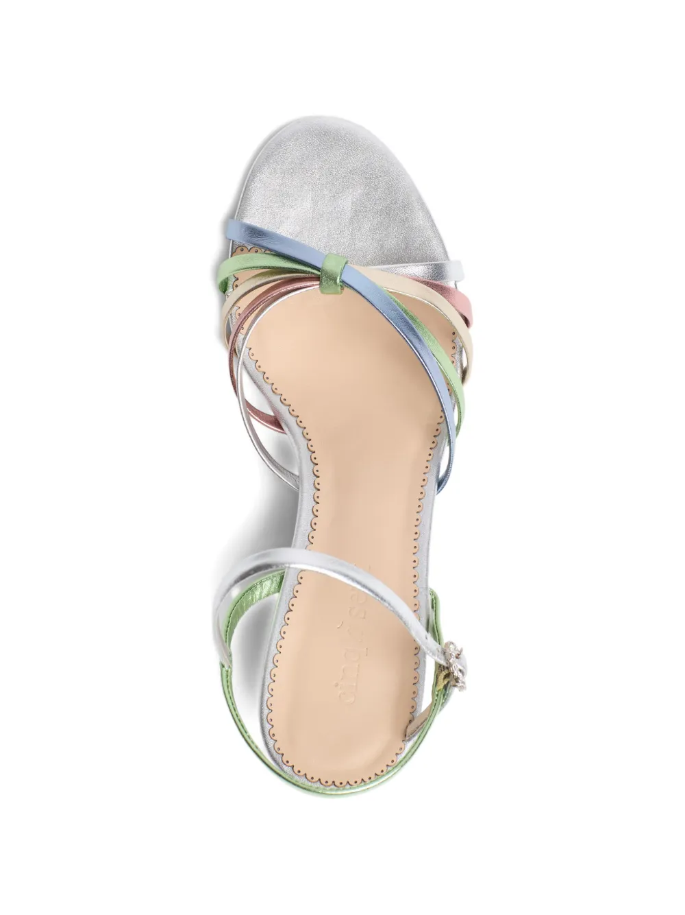 Cinq A Sept Nicole sandalen met blokhak Zilver