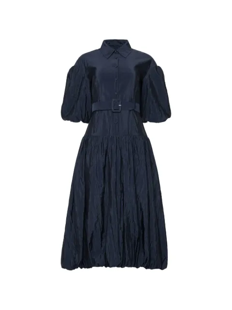 Cinq A Sept Daliah puff-sleeve belted midi dress