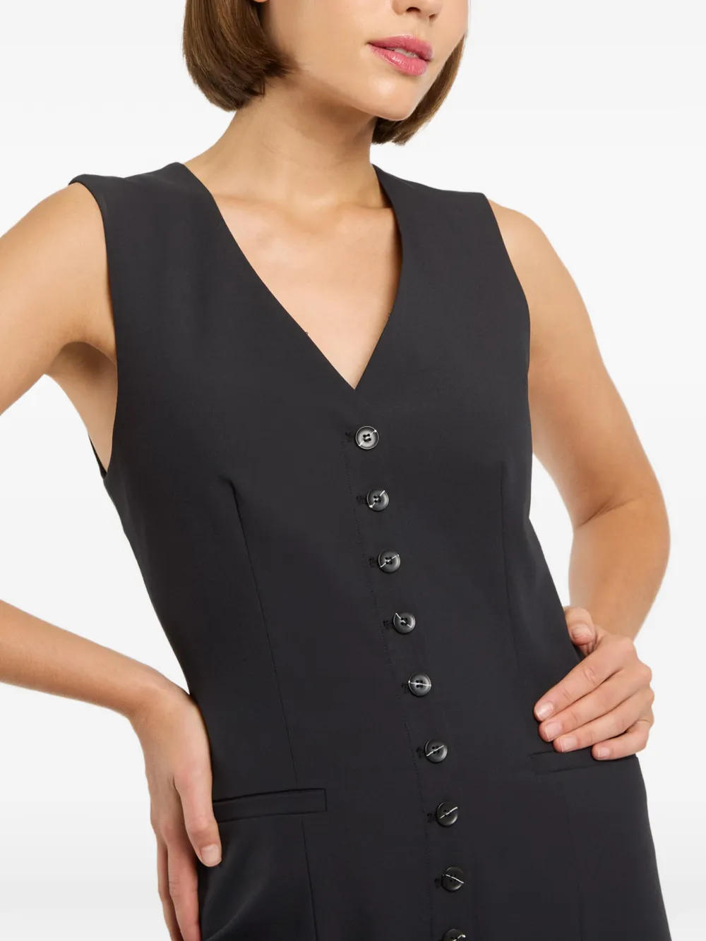 Cinq A Sept Kallen jurk met knopen Blauw